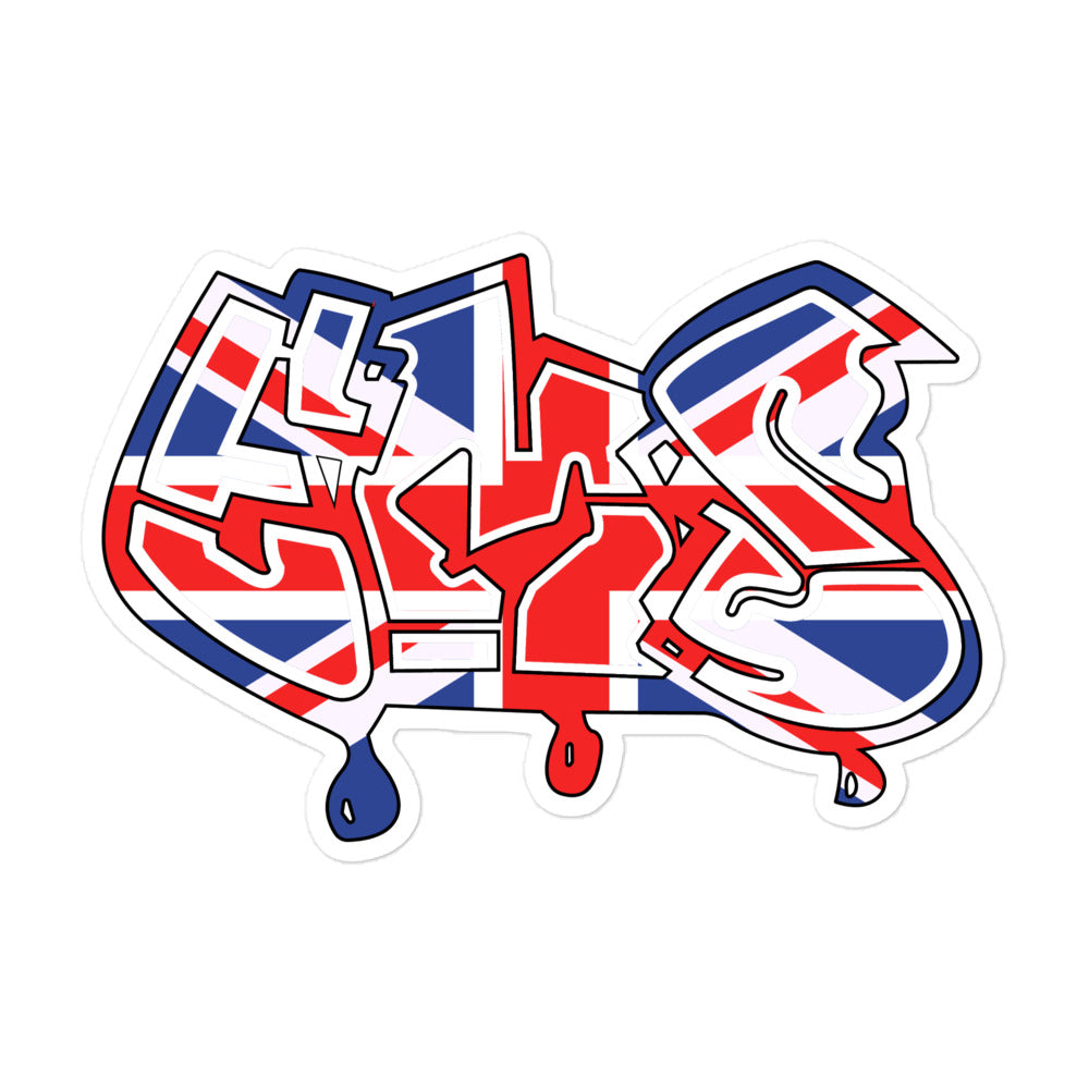 UK Flag EMS Bubble-free stickers